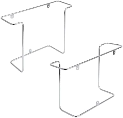MyGift Set of 2 Silver Metal Wire Vinyl Record Wall Mounted Display Racks