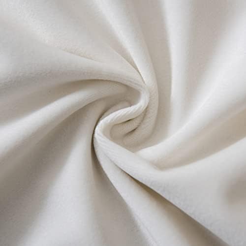 JUSPURBET 16x24 Lumbar Velvet Throw Pillow Covers Set of 2,Cream White