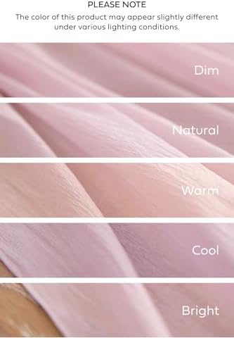 Ling's Moment 14Ft Mauve Table Runner, Wedding Sheer Chiffon Table Runners