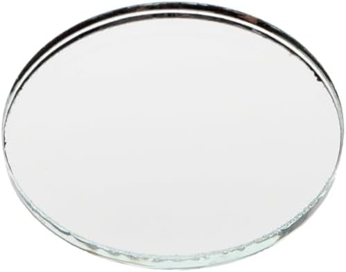 Plymor 1.5" Round, 3mm Thick, Non-Beveled Glass Mirror Circle, Pack of 24
