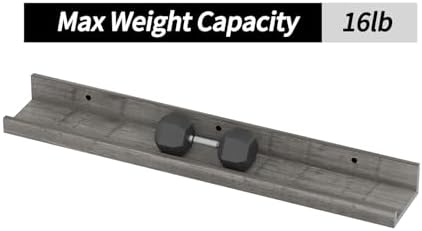 Giftgarden 24 Inch Grey Floating Shelves for Wall Mount, Gray Wood Wall Shelf Ledge for Bathroom Bedroom Living Room Kitchen Storage, Set of 3 Different Sizes