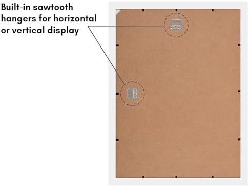 Americanflat 12x16 Picture Frame with Shatter-Resistant Glass - Use as 8x12 Frame with Mat or Display 12x16 Photo Without Mat - Signature Collection - Picture Frames for Wall Display - White