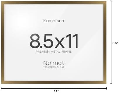 Homeforia 8.5x11 Bronze Diploma Frame, High-End Metal, Glass