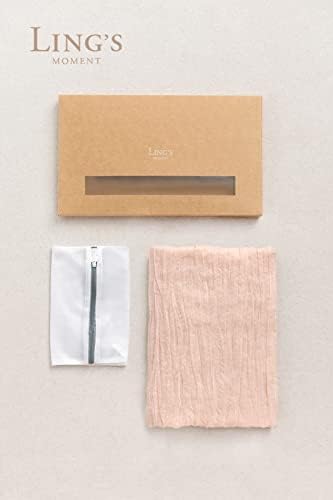 Ling's Moment Pink Cheesecloth Table Runner, 120 Inch 10FT Blush