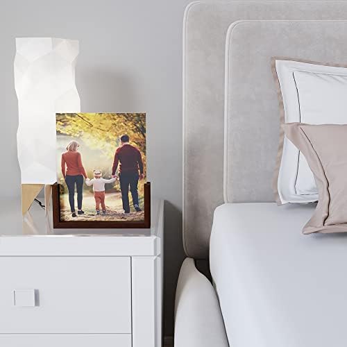 RLAVBL 8x10 Picture Frame Set of 2, Rustic Glass Photo Frames with Base for Tabletop Display