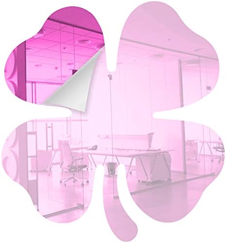 Marketing Holders Acrylic Mirror 5" Wide Shamrock Pink .118" Thick No Adhesive Reflective Pieces Perfect for DIY Arts and Crafts School Projects Home or Office Decor Special Events