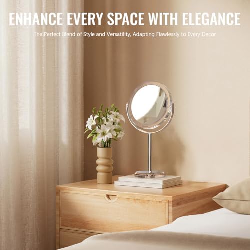 Auxmir 1X/30X Double-Sided Makeup Mirror, 6.7" Magnifying Mirror