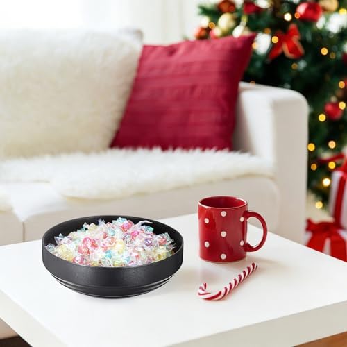 Key Bowl for Entryway Table, 8.3" Decorative Bowl for Keys, Black