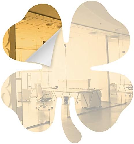Acrylic Mirror 9" Wide Shamrock Gold .118" Thick No Adhesive Reflective Pieces Perfect for DIY Arts and Crafts School Projects Home or Office Decor Special Events by Marketing Holders