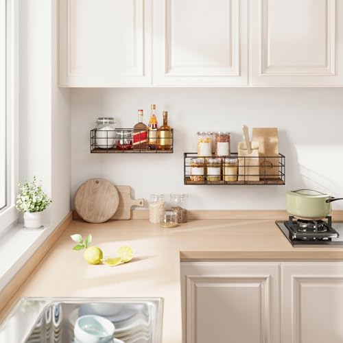 Fixwal Wire Frame Floating Shelves for Wall Storage 4 Different Sizes
