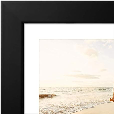 Americanflat 5x7 Picture Frame with Shatter-Resistant Glass - Set of 2 - Use as 4x6 Frame with Mat or Display 5x7 Photo Without Mat - Signature Collection - Picture Frames for Tabletop or Wall - Black