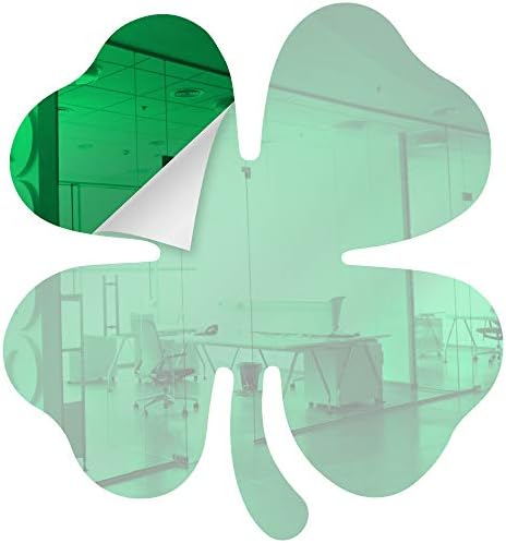 Acrylic Mirror 9" Wide Shamrock Light Green .118" Thick No Adhesive Reflective Pieces Perfect for DIY Arts and Crafts School Projects Home or Office Decor Special Events by Marketing Holders