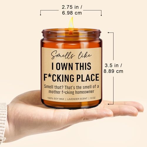Younift Funny Scented Candle, House Warming Gifts New Home, Housewarming Gifts for Women, Men, Couple, New Homeowner - First Apartment Essentials - Closing Presents for Home Buyers - 9 oz