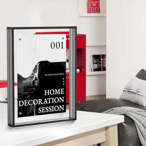 TWING 5x7 Picture Frame Acrylic Magnetic Wall Mounting/Self Standing Frame