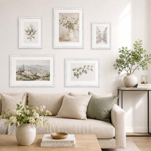 12x16 Picture Frames Set of 3 Vintage White Photo Frame Wall Table Display