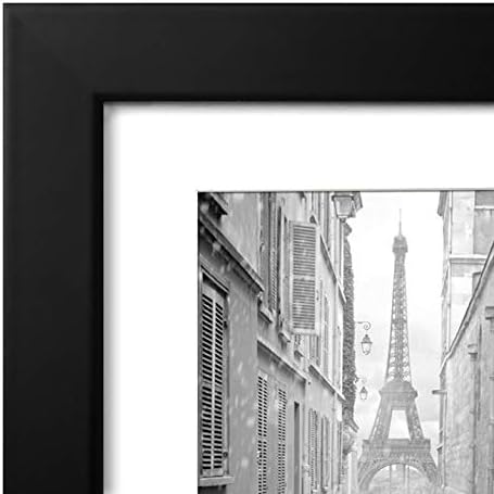 Americanflat 9x12 Picture Frame 4-Pack - Matted to 6x8 - Black