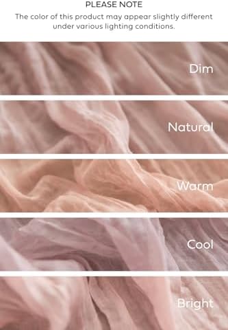 Ling's Moment Dusty Rose Cheesecloth Table Runner, 120 Inch 10FT
