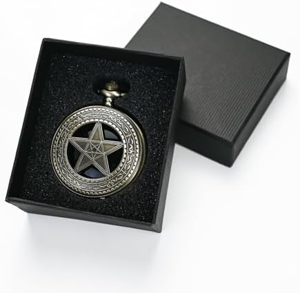 Black Obsidian Scrying Mirror, Obsidian Feng Shui Mirror, Witches Mirror Presents, Witchcraft kit Divination Tools (Pocket Watch-6)