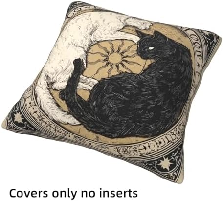 Cats Throw Pillow Covers Set of 4 Decorative Soft Double Sided Print Pillow Case Farmhouse Home Decor for Living Room Sofa Couch 18x18