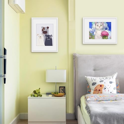 Picrit 12x16 Picture Frame Set of 12, Modern Gallery Wall Frames, White