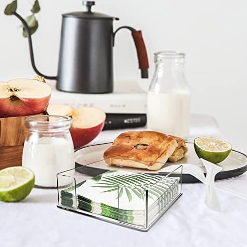 Square Acrylic Napkin Holder for Table Clear Servilletero for Paper Napkin