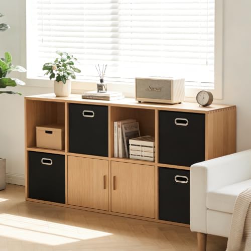 13x13 Storage Cubes Basket Containers for Shelf Cabinet Bookcase Boxes