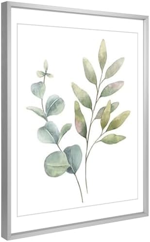 Golden State Art 12x16 Silver Aluminum Frame, Real Glass, Mat Fits 11x14