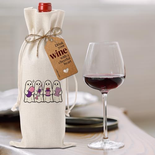 Funny Pharmacist Gifts Cute Ghost Pharmacist RX Wine Bag for Women Men