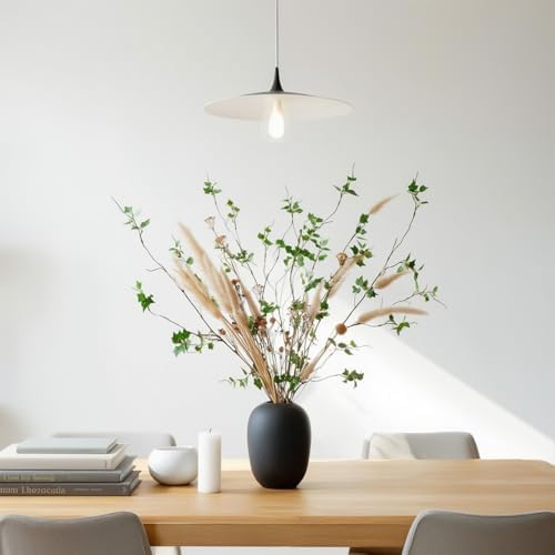 4 Pcs 38.5" Tall All-Green Artificial Branches with Leaves, Realistic Faux Ficus Greenery Stems, Bendable Fake Plant Twigs for Tall Floor Vases, Home Centerpiece, Office & Spring Decor(FS Green)