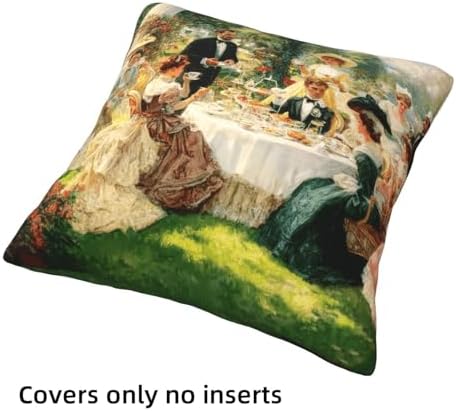 Victorian Garden Throw Pillow Covers Set of 4 Decorative Soft Double Sided Print Pillow Case Farmhouse Home Decor for Living Room Sofa Couch 18x18