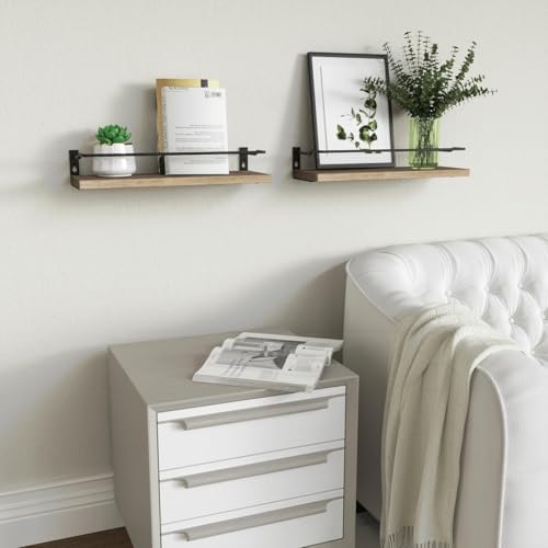 RICHER HOUSE Floating Shelves Bathroom, Small Wall Shelf Over Toilet 2 Set