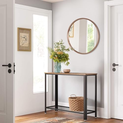 AOAOPQ Rose Gold Wall Mounted Round Mirror with Metal Aluminum Tempered Glass Frame Mirror for Bathroom Bedroom Entryway Living Room Hallway 20 inch