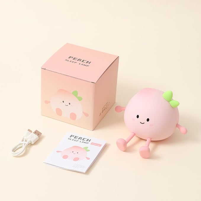 Peach Silicone Dimmable Sleeping and Decoration Nightlight