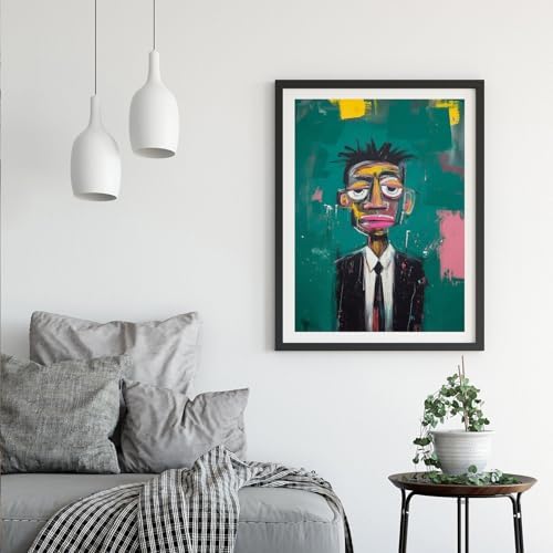 African American Men Canvas Wal Art Pop Black Man Wall Art, 16"x24"Unframed | Abatract Black Man Canvas Prints, Fashion African American Paintings Print, Afrocentric Artwork for Living Room Bedroom Decor