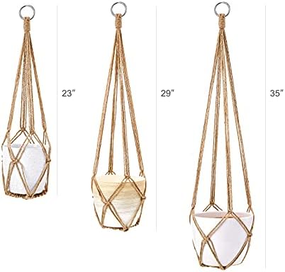 Dahey Macrame Plant Hanger Indoor Hanging Plant Holder Planter, Set of 3