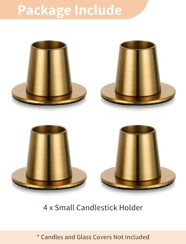 NUPTIO Candle Stick Candle Holder: Set of 4, Small