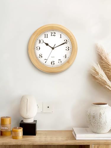 Kesin Wooden Wall Clocks 14 Inch Silent Wall Clock Large Decorative