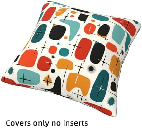 Midcentury Modern Throw Pillow Covers Set of 4 Decorative Soft Double Sided Print Pillow Case Farmhouse Home Decor for Living Room Sofa Couch 18x18