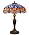 WERFACTORY Tiffany Table Lamp Stained Glass Dragonfly Style Bedside Lamp