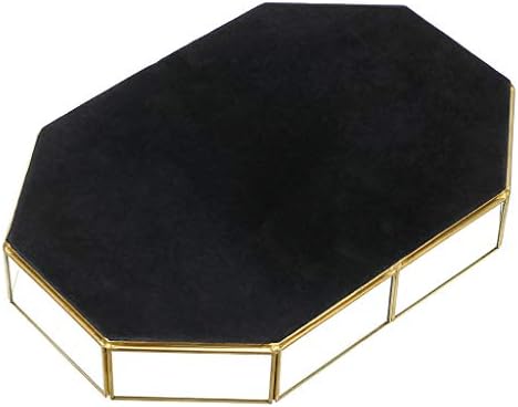 Hipiwe Gold Perfume Tray - Glass Mirrored Makeup Tray, Large 12.4"x 8.2"