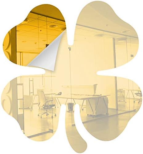 Marketing Holders Acrylic Mirror 8" Wide Shamrock Yellow .118" Thick No Adhesive Reflective Pieces Perfect for DIY Arts and Crafts School Projects Home or Office Decor Special Events