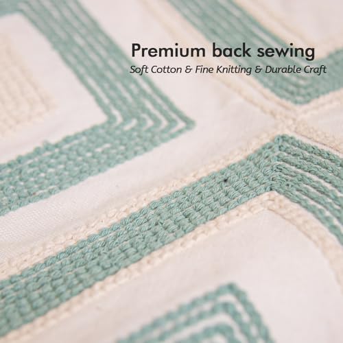 lifein 18x18 Pillow Covers-Throw Pillow Cover Tufted Boho Jacquard Pillow Covers Farmhouse Decorative Pillow Cover Pillow Cases for Gift Couch Sofa Bed Chair Living Room Home Decor
