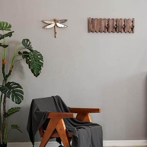 Decorative Bug and Dragonfly Mirrors - Gold Resin and Glass Wall Decor, Perfect for Victorian and European Themed Homes