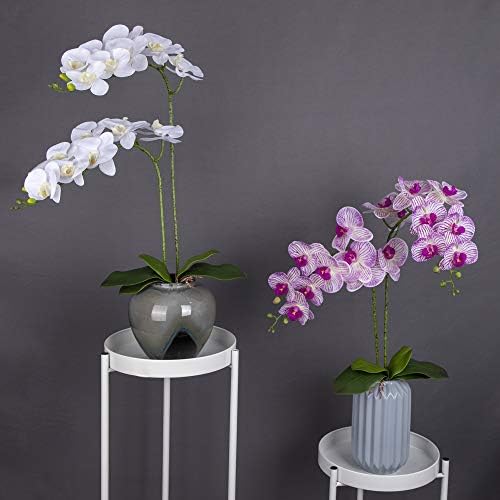 Fnize Faux Orchid Leaves Artificial Phalaenopsis Leaf Real Touch 10" 2pcs