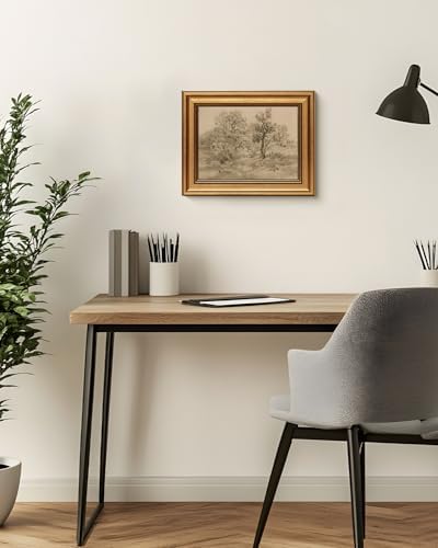 WHASAYART Gold Framed Vintage Wall Art for Living Room, Landscape Painting Prints Shelf Decor for Kitchen, Aesthetic Bedroom Wall Art, Best Gifts for Friends or Family - Small Farmhouse 10L x 8W