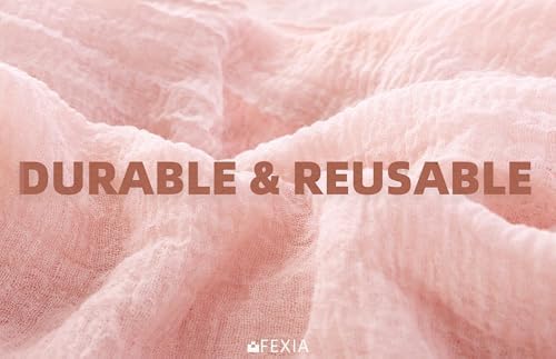 FEXIA Pink Cheesecloth Table Runner Fall Wedding Baby Shower Decor