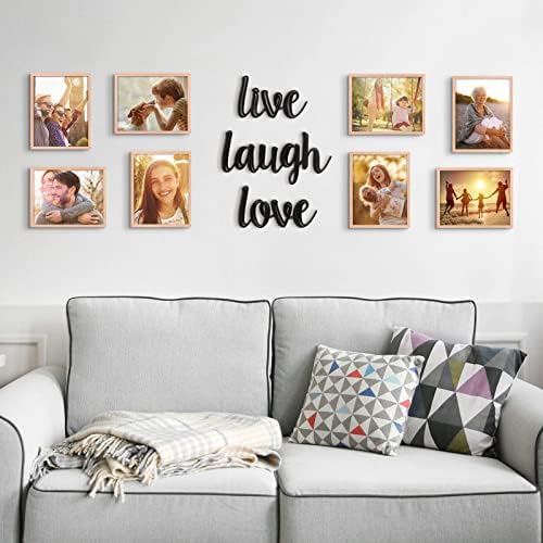 ATOBART 8x10 Picture Frame Set of 2, Solid Oak Wood Picture Frames for Wall and Tabletop, Clear Plexiglass, Horizontal or Vertical, Display 8x10 Photos without Mat, Modern Family Living Room Decor