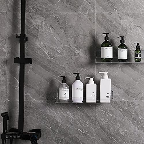 Sooyee 6 Pack Acrylic Floating Wall Shelves, 15 Inch