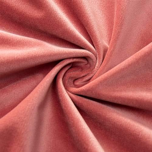 Coral Decorative Velvet Throw Pillow Covers 28x28 inch Set of 2 with Zipper Luxury Soft Solid Square Cushion Covers Case for Sofa Couch Bed Living Room