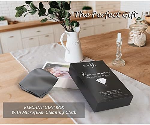 MIRA-K | Crystal Memories | Acrylic Picture Frame 4x6 with Magnetic Closure | Lucite Photo Frame for Tabletop | Decorative Display for Tickets, Postcards and Awards